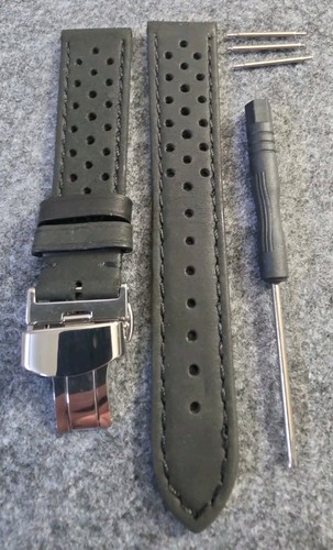 Leder uhrenarmband edelstahl - leder,