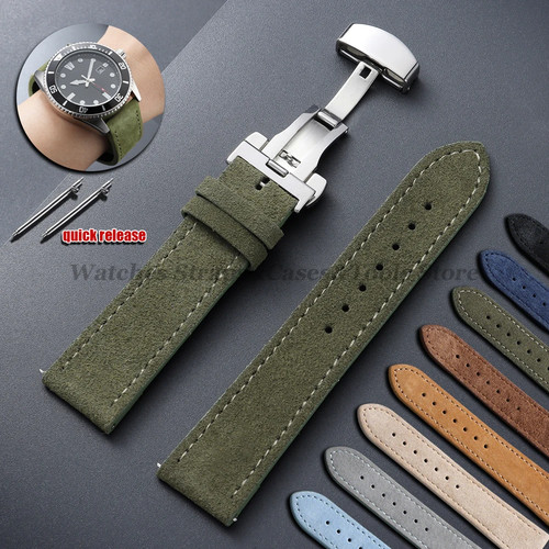 Uhrenarmband wildleder 22mm - wildleder, 18-22mm