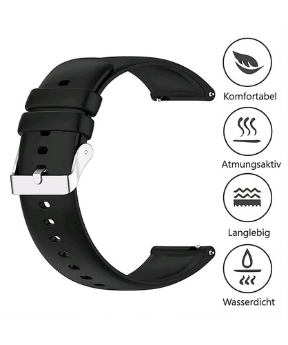 Silikon uhrenarmband schwarz - silikon,