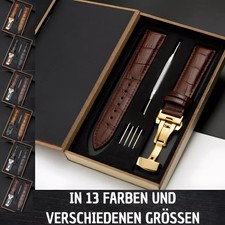 Uhrenarmband Leder mit Clip
