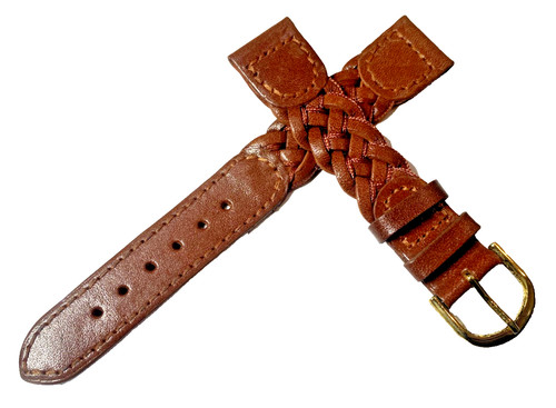 Braun geflochten leder - geflochten,
