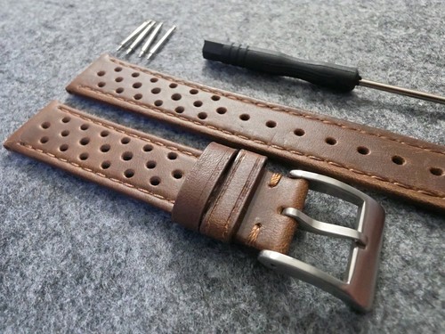 Leder uhrenarmband edelstahl - leder,